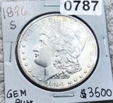 1896-S Morgan Silver Dollar GEM BU++