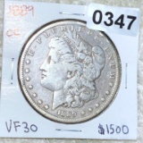 1889-CC Morgan Silver Dollar VF30