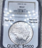 1883-CC Morgan Silver Dollar NGC - MS67