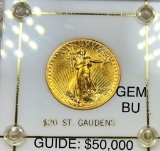 1907 High Relief $20 Gold Double Eagle GEM BU