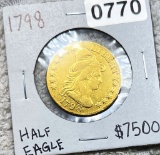 1798 $5 Gold Half Eagle XF+