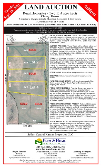 Central KS Properties LLC - LAND AUCTION