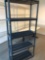 Black plastic shelving unit