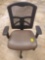 Pair of office chairs looks to be leather office chair marked Model No.19314 quality office