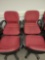 4 Steelcase red chairs Model 4581223