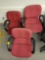 3 Steelcase red chairs Model 4581223