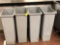 Lot of 4 commercial trash cans
