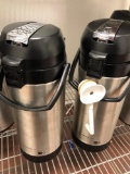 2 stainless large coffee dispensers