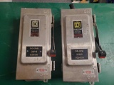 (2) Square D Heavy Duty Safety Switch 30 Amp 600v ac
