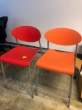 Izzy red & orange chairs