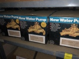 Shelf of water pumps