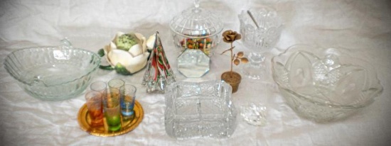 Vintage Crystal, Silver/Silverplated, Figurine, Porcelain Housewares Lot