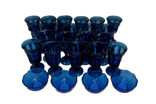 Couture Collection by Mikasa Dishes, Pier I Plates, Blue Glasses