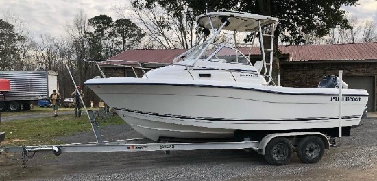 2005 Palm Beach 200 hp Yamaha 2-Stroke Cabin Boat and Aluminum Trailer