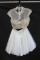 Claudine White Two-piece Dress With Pearl Accents Size: 4