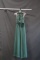 Faviana Green Two-piece Halter Style Dress Size: 6