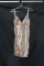 Faviana Gold Sequined Cocktail Dress Size: 0