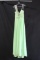 Princess Collection Green One Shouldered Full Length Dress Size: 6