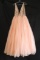 Terani Couture Peach Full Length Dress With Beaded Bodice Size: 4