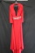 Alyce Paris Red Long Sleeved Full Length Dress Size: 12