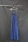 Faviana Navy Blue Full Length Dress With Beaded Bodice Size: 0