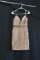 Jovani Rose Gold Mini Dress Size: 4