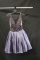 Vienna Purple Cocktail Dress With Beaded Bodice Size: 4
