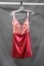 Vienna Red Cocktail Dress With Gold Beading Size: 6