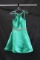 Ashley Lauren Green Cocktail Dress With Beaded Belt Size: 2