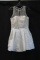 Neblon White Chiffon Sleeveless Cocktail Dress Size: 12