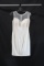 Ed Young White Cocktail Dress With Mesh Back Size: M