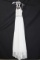 Faviana White Halter Style Full Length Dress Size: 8