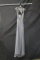 Partytime Gray Full Length Dress With Beaded Accents Size: 10