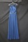 Faviana Blue Full Length Halter Dress Size: 10
