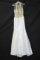 Angela And Alison White Full Length Dress With Beading Size: 10