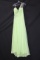 Partytime Light Green One Shouldered Full Length Dress Size: 10