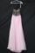 Night Moves Blush Strapless Full Length Dress With Beading Size: 10
