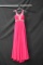 Alyce Paris Pink Full Length Dress With Lace Accents Size: 0