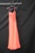 Macduggal Coral Full Length Dress With Beaded Neckline Size: 0