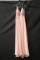 Faviana Pink Full Length Dress With Beaded Top Size: 6