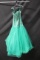 Macduggal Mint Green Full Length Dress With Beaded Top Size: 6