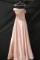 Ashley Lauren Blush Strapless Full Length Dress Size: 6