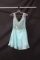 Alyce Paris Light Blue Cocktail Dress With Beaded Accents Size: 4