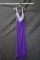 Eleni Elias Purple And White Full Length Dress Size: 8