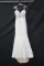 Rachel Allan White Strapless Full Length Dress With Beading Size: 8