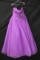 Alyce Designs Purple Strapless Full Length Dress Size: 18