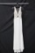 Terani Couture White Full Length Dress With Beaded Top Size: 2