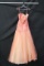 Macduggal Pink Strapless Full Length Dress With Beading Size: 12