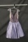 Vienna Purple Cocktail Dress With Beaded Top Size: 6