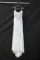 Claudine White Strapless Full Length Dress Size: 14